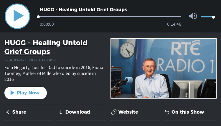 RTÉ Radio 1 Interview HUGG Healing Untold Grief Groups