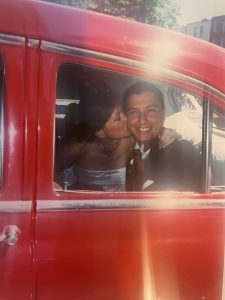 Arlene and Brian in the Chevy