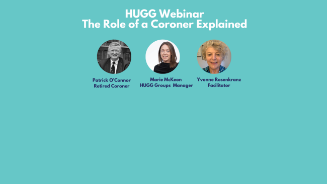 hugg webinar role of coroner patrick oconnor marie mckeon yvonne rosenkranz