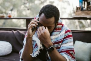 man talking on a phone