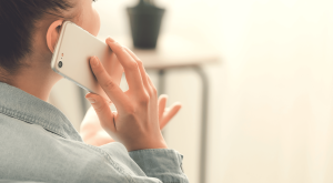 woman talking on a phone